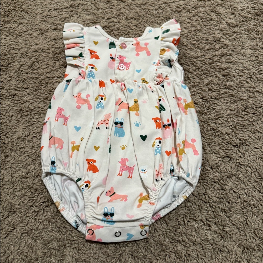 OllieJay Romper, dog print, size 18-24 months!